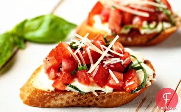 Pieczony Czosnek I Pomidor Bruschetta