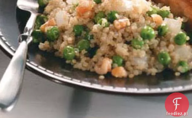 Komosa ryżowa z groszkiem i cebulą
