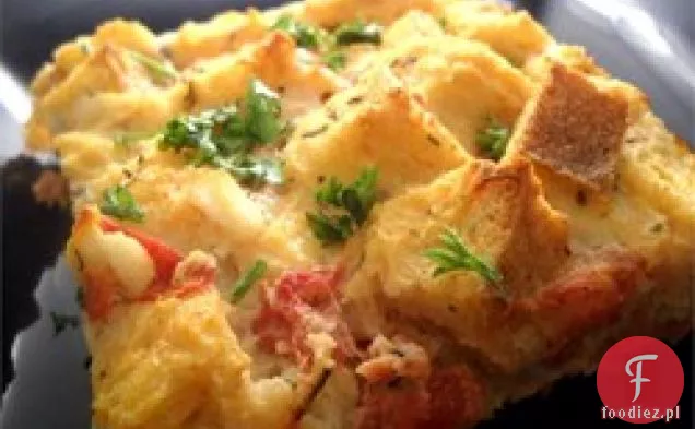 Omlet pieczony w piekarniku z fetą i pomidorami