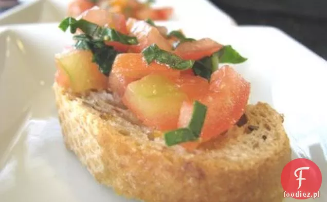 Pełnoziarnisty Czosnek Pieczony Bruschetta