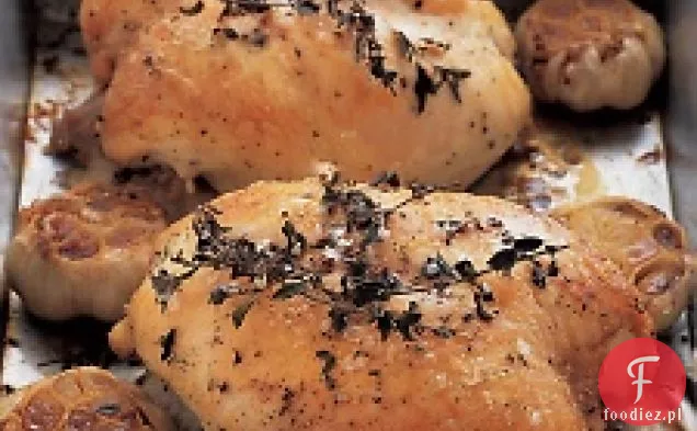Pieczone w czosnku piersi z kurczaka