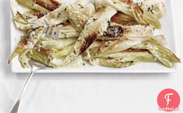 Kremowe Pieczone Pory Z Czosnkiem, Tymiankiem I Parmigiano