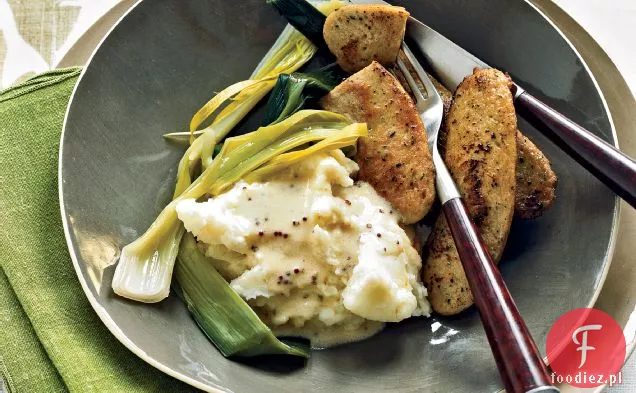 Boudin Blanc z porami i sosem musztardowym