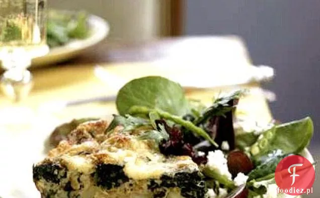 Frittata ze szpinakiem, ziemniakami i porami