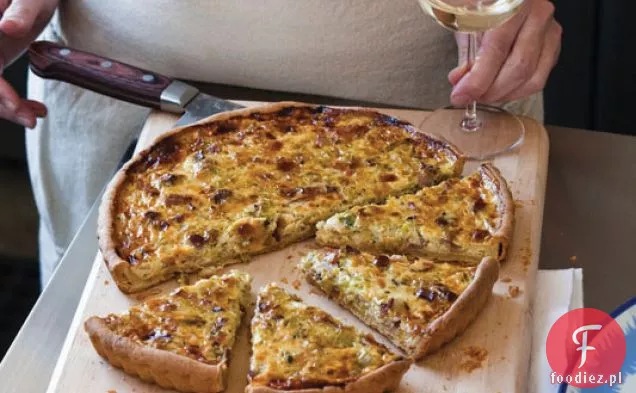 Quiche z boczkiem i porem