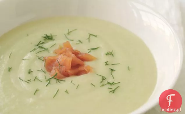 Zupa koperkowo-ziemniaczana z wędzonym łososiem
