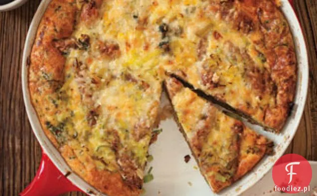 Zapiekanka Śniadaniowa Ziemniaczana, Kiełbasa I Szpinak