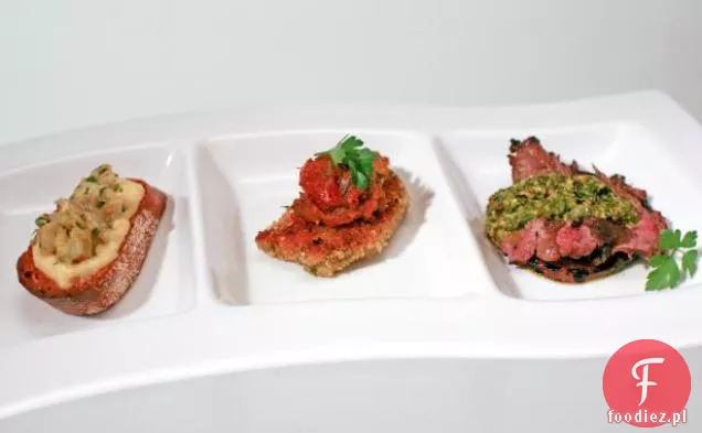 Koper włoski i Por Bruschetta z serem i Fondue Piwne