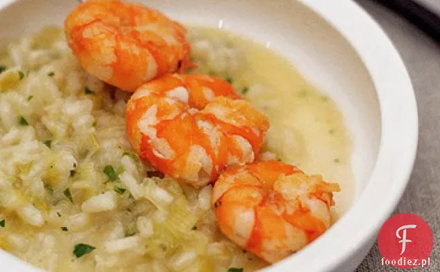 Krewetki Z Porem I Risotto Z Mozzarellą