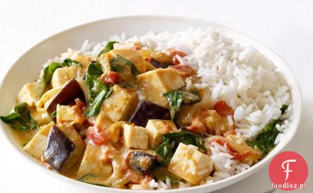 Curry z bakłażana i tofu