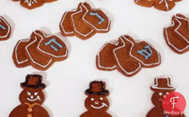 Projekty świątecznych ciasteczek: płatki śniegu, tria dreidelskie i ozdoby