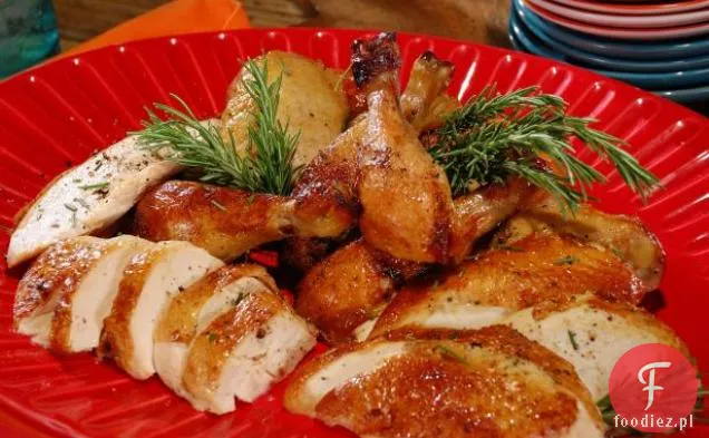 Całe kurczaki wędzone po toskańsku w rozmarynie