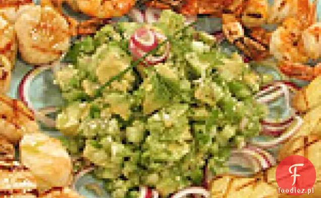 Sałatka z grillowanych skorupiaków i ziemniaków