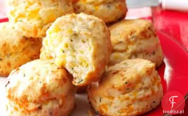 Kruche ciasteczka Cheddar-Szczypiorek