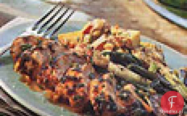 Pikantny Grillowany kurczak i zielona cebula