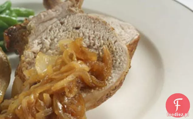 Stelaż Pieczony Z Wieprzowiny, Karmelizowanej Cebuli I Klonu