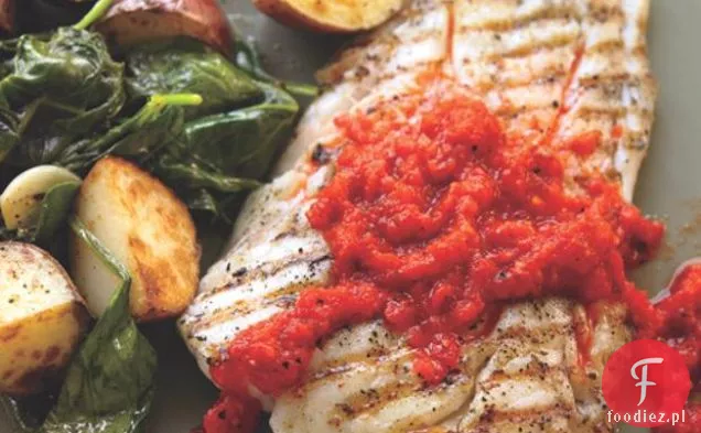 Grillowane Mahimahi Z Sosem Z Czerwonej Papryki
