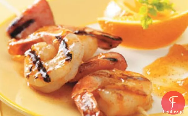 Grillowane krewetki z sosem morelowym dla 2 osób