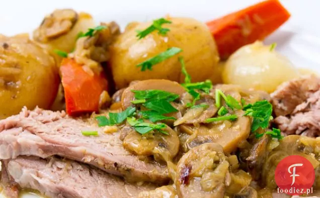 Pieczeń Z Pieczarkami I Cebulą