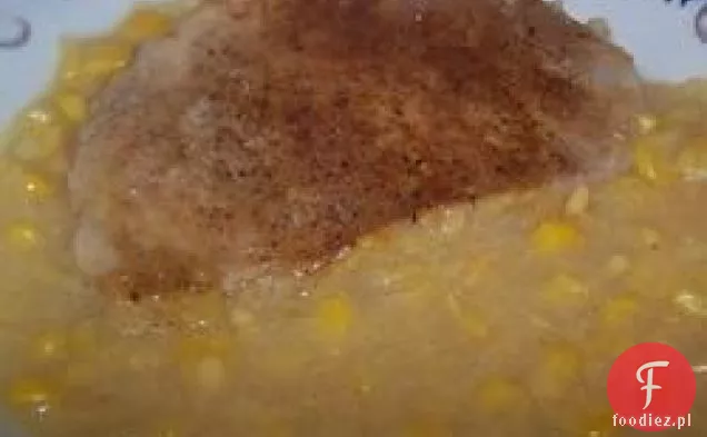 Kotlety wieprzowe z kremem kukurydzianym