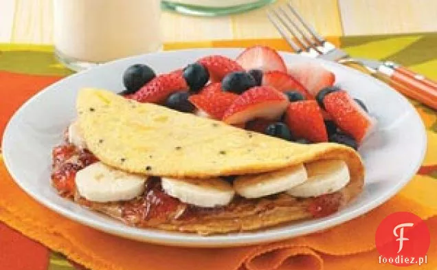 Omlet z masłem orzechowym i galaretką