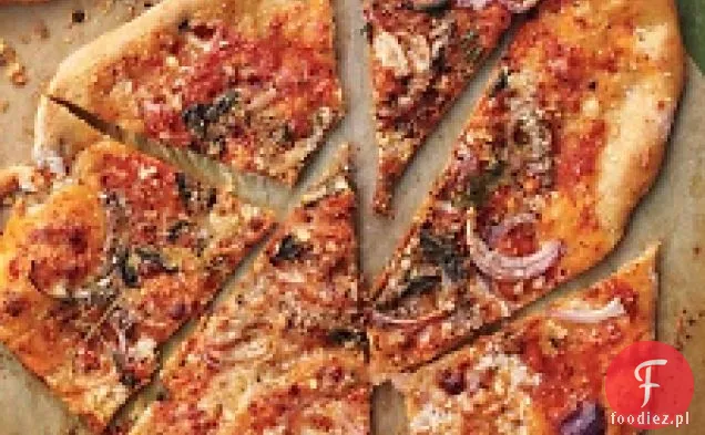 Pizza Z Anchois, Czerwoną Cebulą I Oregano