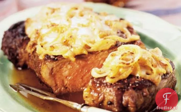 French Onion Rib Eye Steak