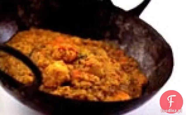 Południowoindyjski pikantny gulasz z soczewicy