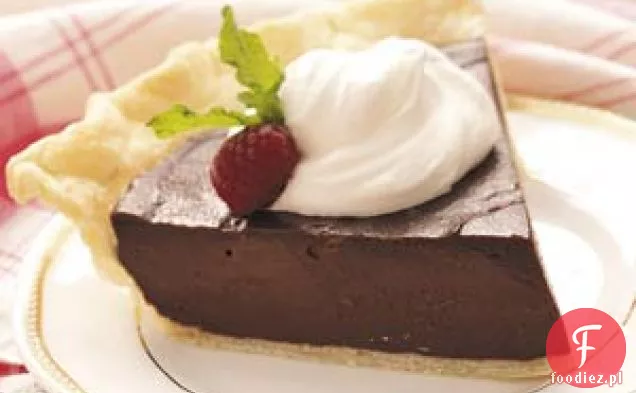 Ciasto z kremem z ciemnej czekolady