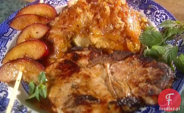 Tosty francuskie z rogalikiem nadziewane grillowanymi brzoskwiniami