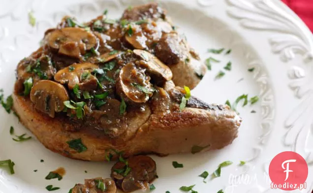 Kotlety Schabowe Z Pieczarkami I Szalotką