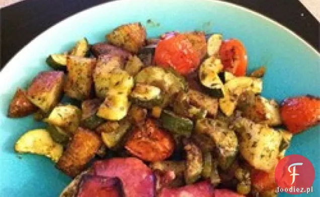 Kurczak Zawijany w Parmę Z Warzywami Śródziemnomorskimi