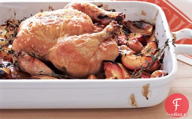 Pieczony kurczak z brzoskwiniami balsamicznymi
