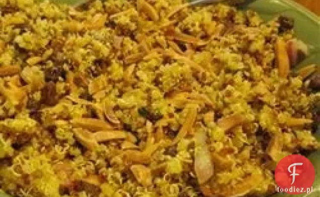 Curry Cytrusowa Quinoa z rodzynkami i prażonymi migdałami