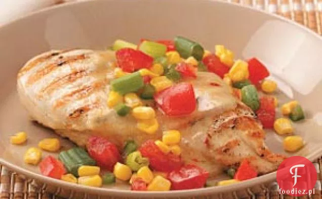 Kurczak z salsą ogrodową dla dwojga