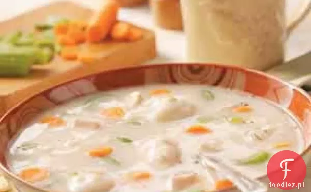 Zupa z kurczaka z knedlami ziemniaczanymi