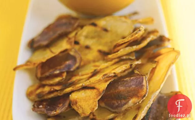 Grillowane Chipsy Ziemniaczane Z Dipem Szczypiorkowym