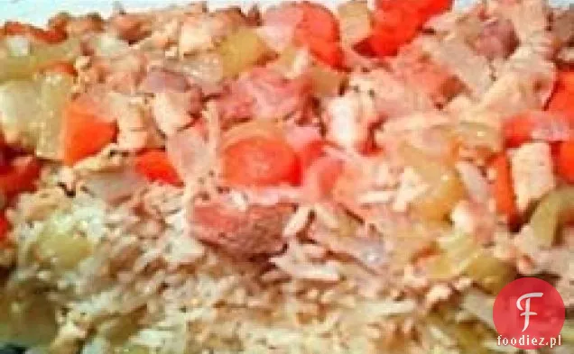 Zapiekanka z resztek indyka i ryżu