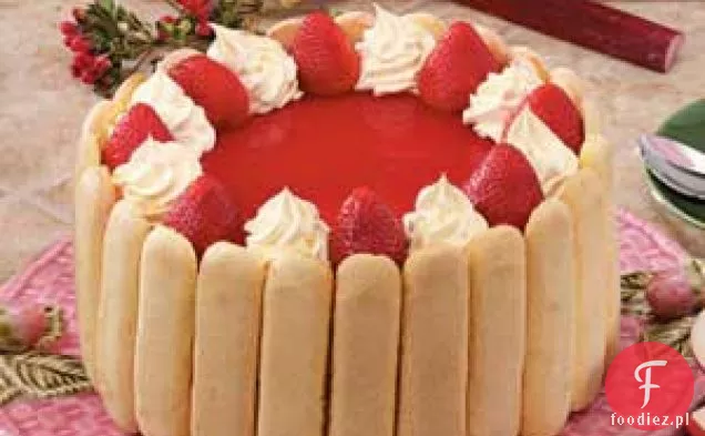 Tort rabarbarowo-truskawkowy