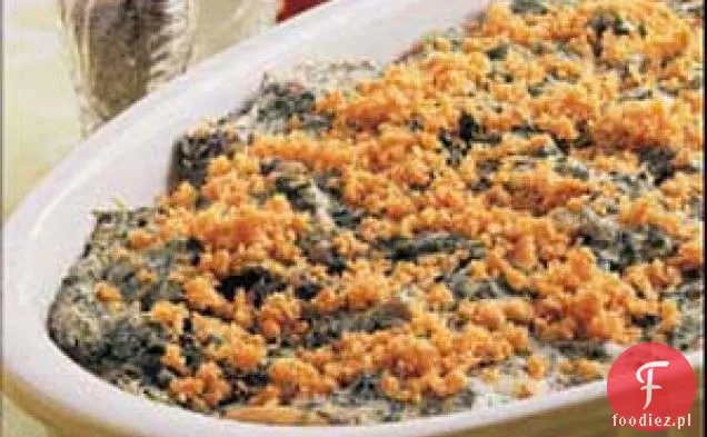 Zapiekanka ze szpinakiem w kremie