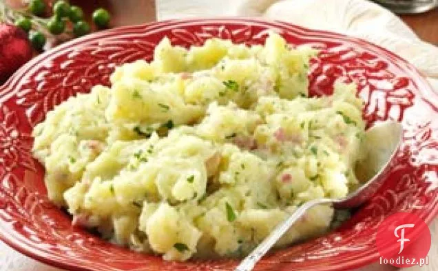 Puree ziemniaczane z oliwą z oliwek i pancettą