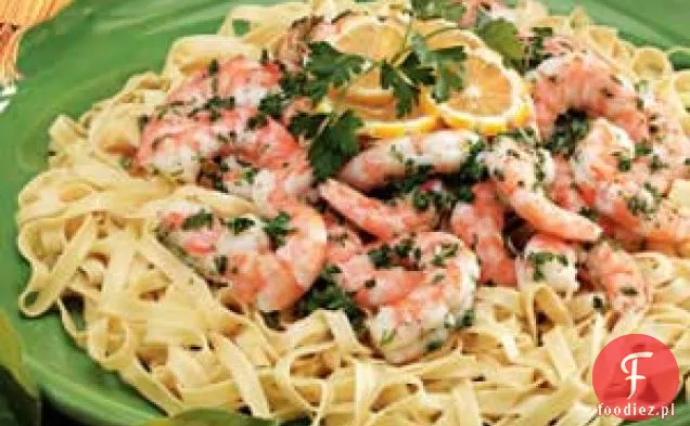 Fettucine z krewetkami