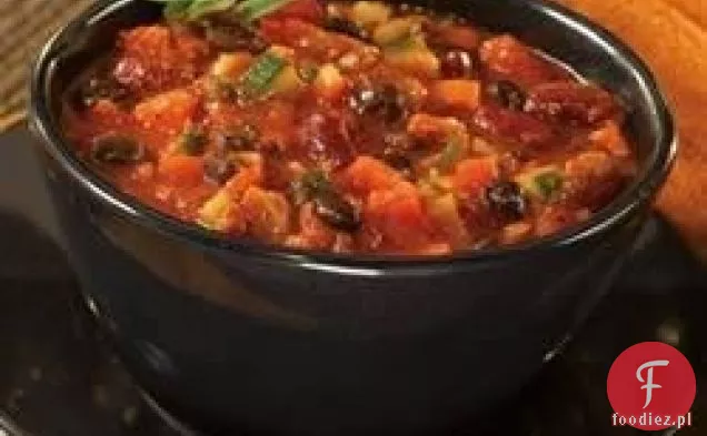 Chili warzywne z dwoma rodzajami fasoli
