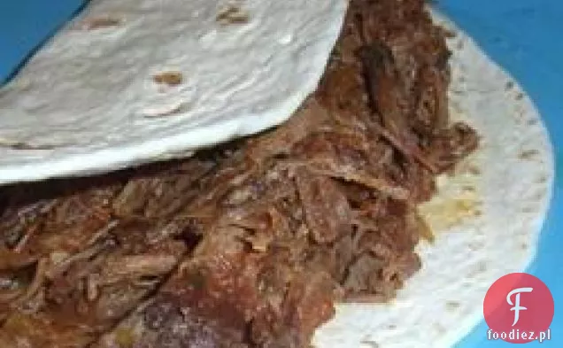 Pokrojony w paski łosoś Tri-Tip do tacos w wolnowarze