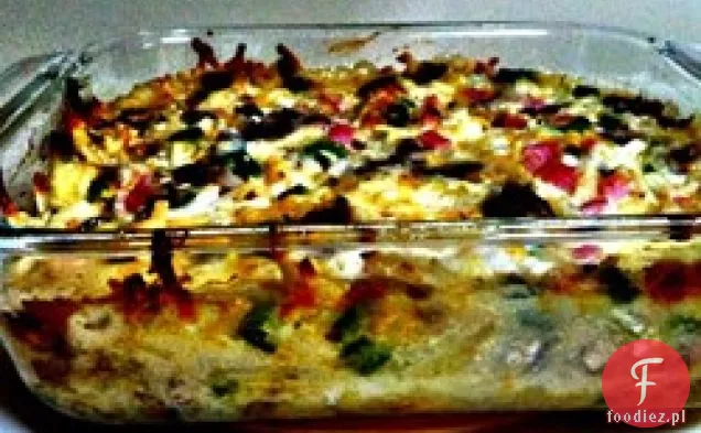 Zapiekanka z serem, szynką i ziemniakami