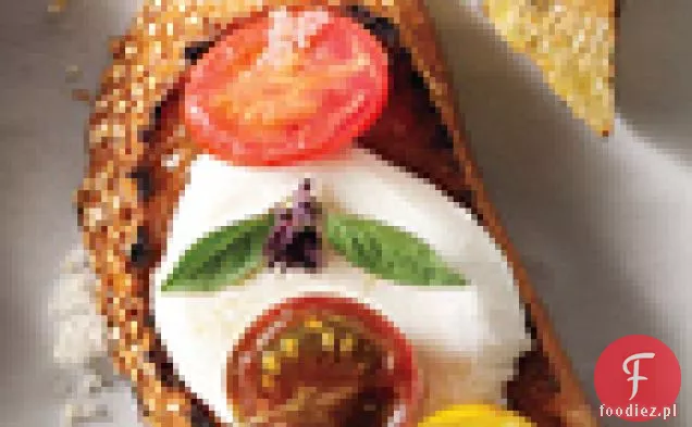 Pomidor, Mozzarella I Tajska Bazylia Crostini
