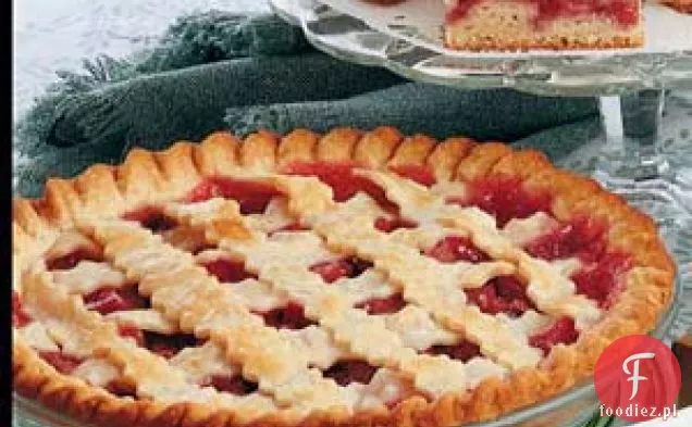 Ciasto z rabarbarem i wiśniami