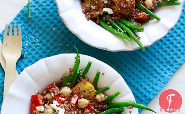 Sałatka Z Komosy Ryżowej Z Fasolką I Sosem Cytrynowym Z Szalotki