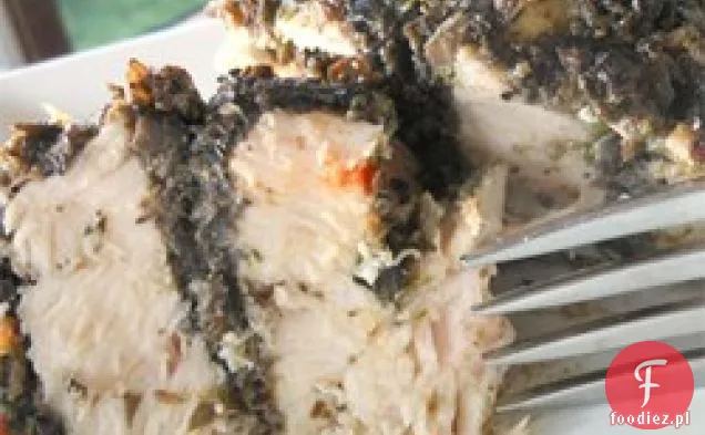 Grillowany Faszerowany Kurczak Z Oliwkami I Puree Z Kaparów