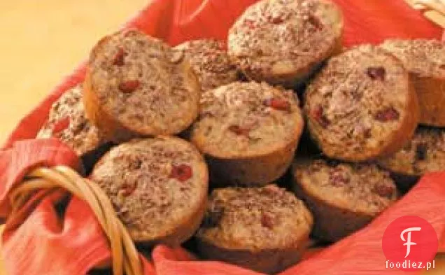 Muffinki z żurawiną i siemieniem lnianym